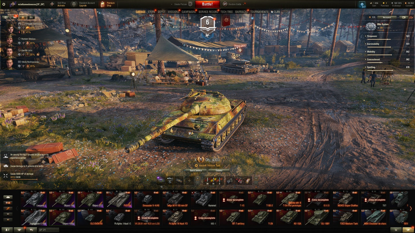 WOT EU ACCOUNT EU 8 Tier X tanks 15 premium tanks 600K credits 1000bons 28K free exp. + WOT 2.0 REWARDS!!!