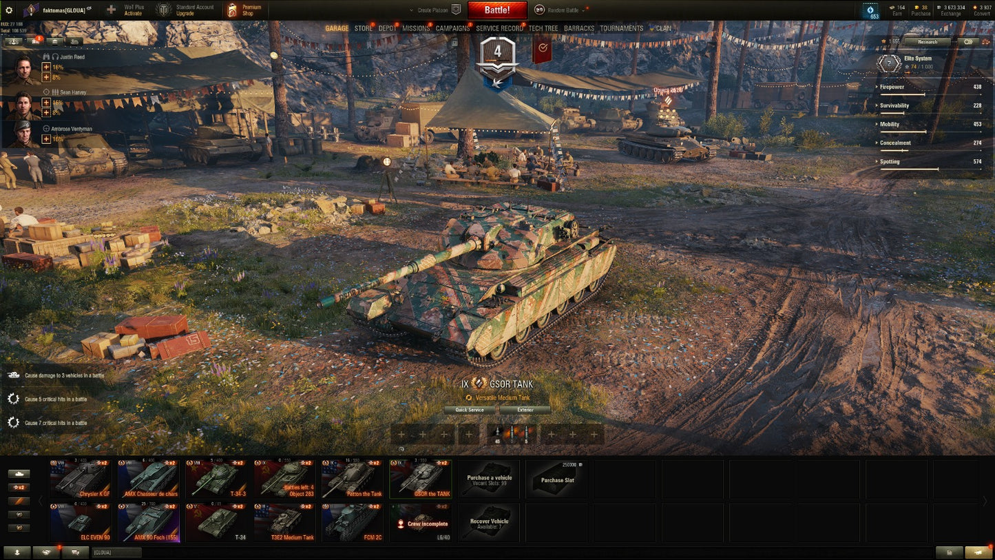 WOT ACCOUNT EU 14 X Tier tanks 5 premium tanks 3,7M Credits 39K Battles + WOT 2.0 REWARDS!!!