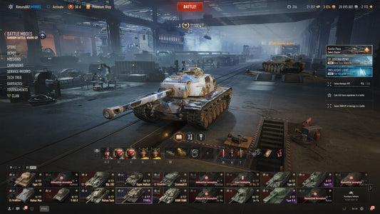 WOT ACCOUNT EU 3 X IN GARAGE TIER TANKS, 3 IX TIER TANKS, 30 DAYS PREMIUM, 20M CREDITS. 3000 GOLD, 21,3K BONS